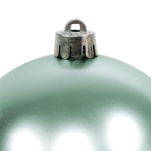 daiktų Kalėdinis baubas nedūžtantis šviesiai žalias rūšiuotas Ø10cm 4vnt