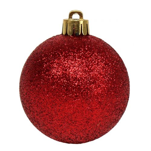 daiktų Kalėdų kamuoliukų mišinys raudonas Ø3,5cm - Ø5,5cm 30vnt