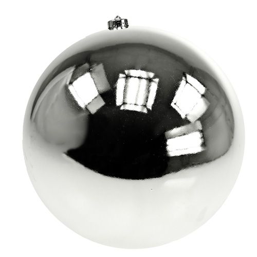 daiktų Kalėdinis kamuoliukas plastikinis didelis sidabrinis Ø25cm