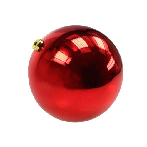 Kalėdinis rutulys plastikinis mažas Ø14cm raudonas 1vnt