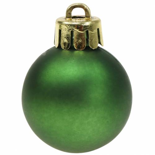 daiktų Eglutės puošmena Kalėdinis rutulys žalias 3cm 14vnt
