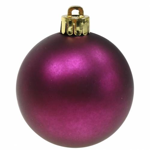 Floristik24 Eglutės papuošimai Kalėdinis rutulys violetinis Ø6cm 12vnt