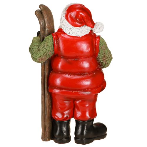 daiktų Kalėdų senelio dekoravimo figūrėlė su slidėmis, dažyta 14×10,5×24,5 cm