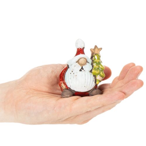 Kalėdų Senelio figūrėlė su eglutės papuošimu, 7 cm, 2 vnt. | Floristik24.lt