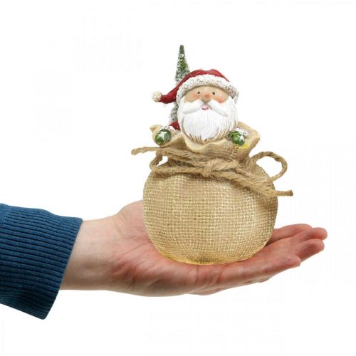 daiktų Dekoratyvinė figūrėlė Kalėdų Senelis maiše Kalėdinė puošmena Ø8cm/H13cm 2 vnt