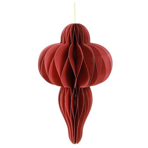 daiktų Kalėdinės dekoracijos popierinis ornamentas Bordeaux H40cm 2 vnt