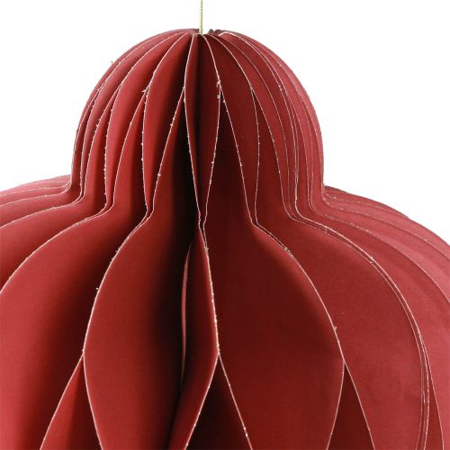 daiktų Kalėdinės dekoracijos popierinis ornamentas Bordeaux H40cm 2 vnt
