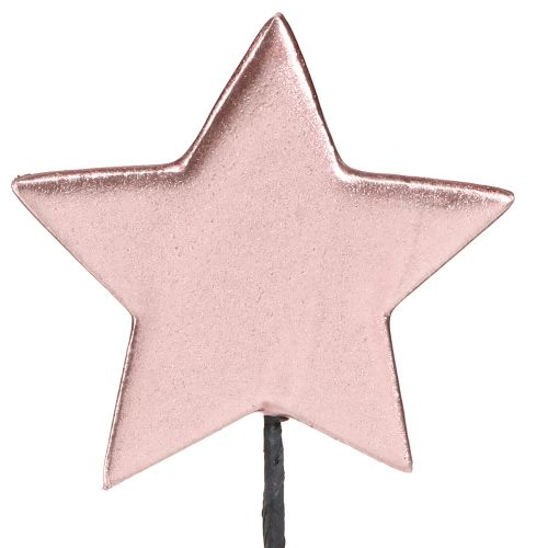 Puansetijos ant pagaliuko rožinės Ø7cm – 2 pasirinkimas – 24 vnt