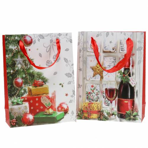Kalėdų dovanų maišelis 8cm x 18cm H24cm rinkinys iš 2 vnt