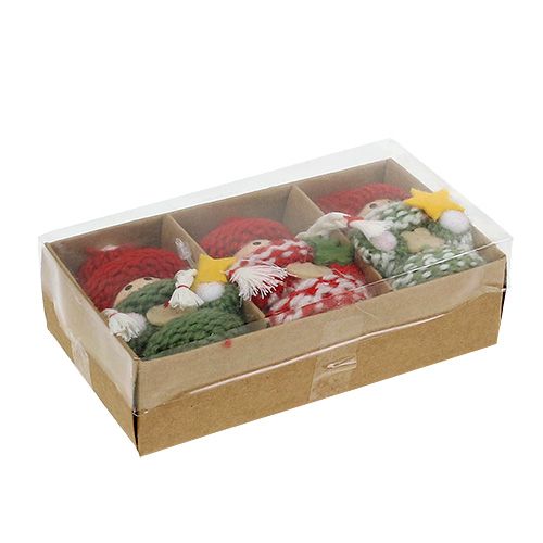 Floristik24 Kalėdinis elfas pakabinimui 6,5cm L15cm asorti. 3vnt