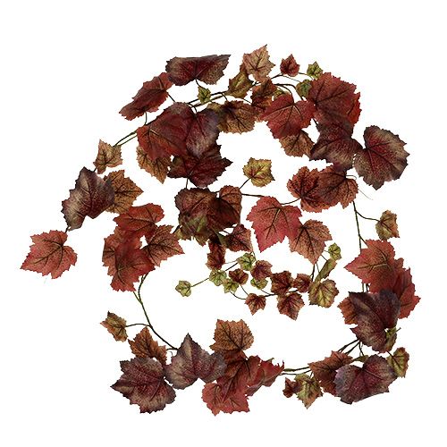Floristik24 Vine Girland Tamsiai Raudona 190cm