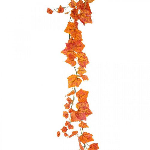 Floristik24 Vynmedžių lapai girlianda lapai girlianda raudona oranžinė ruduo L210cm