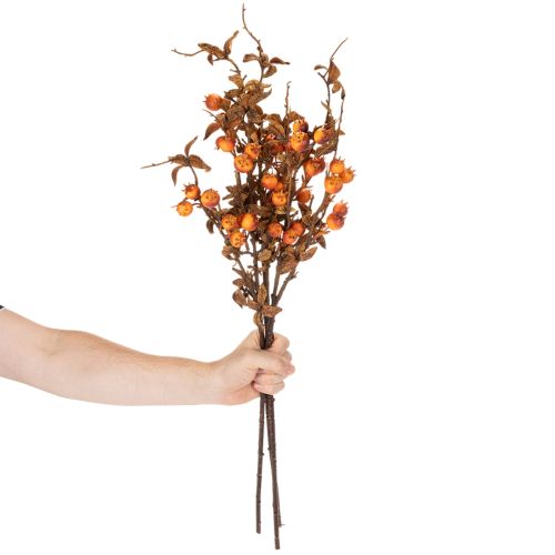 Dirbtinė gudobelės šakelė, rudens dekoracija, 75 cm | Floristik24.lt