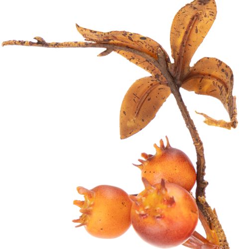 Dirbtinė gudobelės šakelė, rudens dekoracija, 75 cm | Floristik24.lt