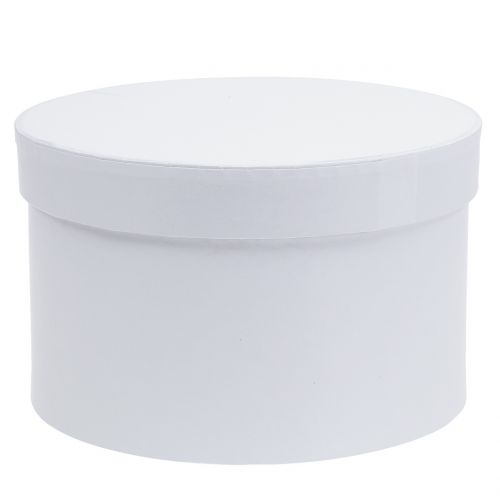 Floristik24 Gėlių dėžutė Gėlių dėžutė balta apvali Ø14cm - Ø16cm 2vnt