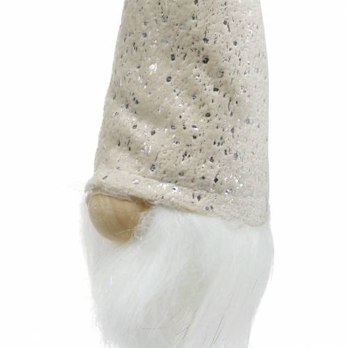 Floristik24 Gnome su smailia kepure pakabinti kremą 17cm L25cm 4vnt