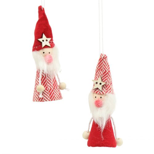 Floristik24 Gnome raudona, balta 9cm 4 vnt