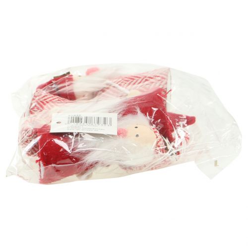 Floristik24 Gnome raudona, balta 9cm 4 vnt