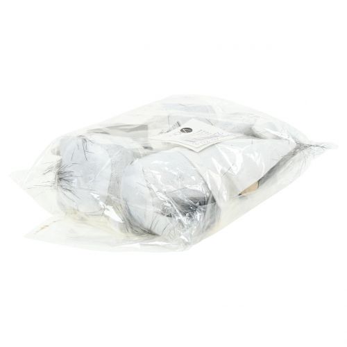 daiktų Kalėdiniai elfai su barzda balti, pilki 12cm 4 vnt