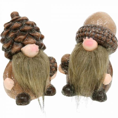 Floristik24 Dekoratyviniai gnome keraminiai kūgiai ir gilės Asorti H10,5 / 12cm 4vnt