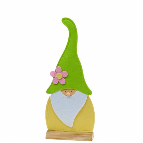 Gnome nykštukas stovintis veltinis žalias, vitrinos puošmena 22cm x 6cm H51cm