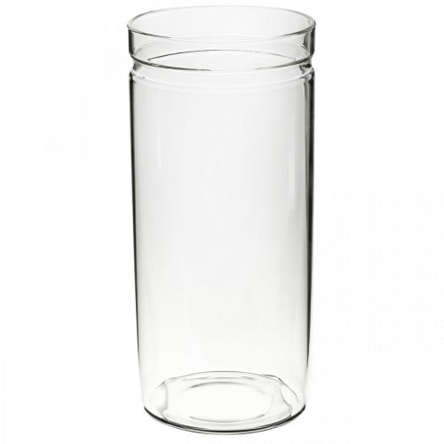 Floristik24 Gėlių vaza, stiklinis cilindras, apvali stiklo vaza Ø10cm H21,5cm