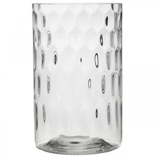 daiktų Gėlių vaza, stiklinė vaza, žvakių stiklas, stiklinis žibintas Ø11,5cm H18,5cm