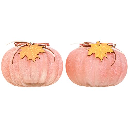 daiktų Žibintas stiklinis moliūgų arbatinis matinis Ø16cm H11cm 2vnt