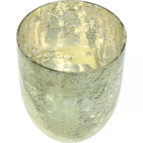 Floristik24 Žibinto stiklo arbatinės žvakutės laikiklis arbatinės žvakės stiklas Ø12cm H15cm
