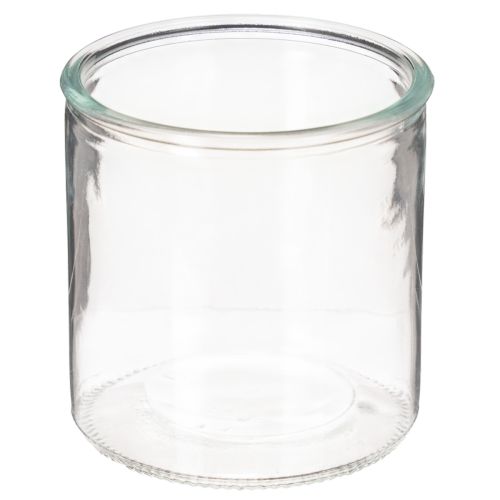 Stiklinė cilindrinė vaza, skaidri, universali, 10 cm, 3 dalys
