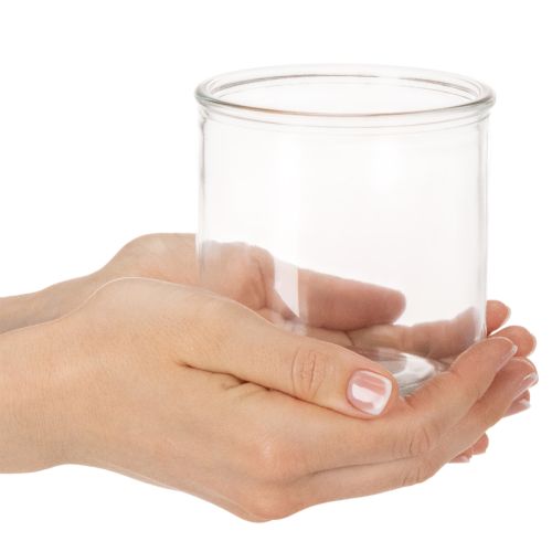 Stiklinė cilindrinė vaza, skaidri, universali, 10 cm, 3 dalys | Floristik24.lt