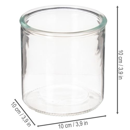 Stiklinė cilindrinė vaza, skaidri, universali, 10 cm, 3 dalys | Floristik24.lt