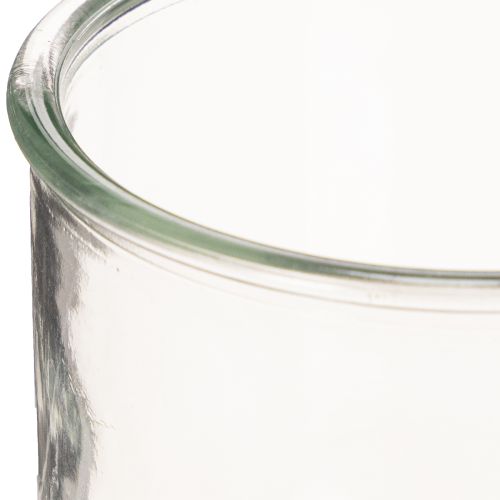 Stiklinė žvakučių laikiklis, apvalus, skaidraus stiklo, universalus, 12 cm, 2 vnt. | Floristik24.lt