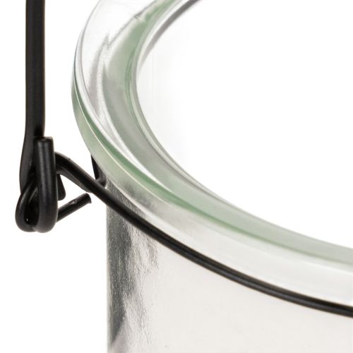 Pakabinamas stiklinis žibintas Ø12cm A12.5cm 2vnt. | Floristik24.lt