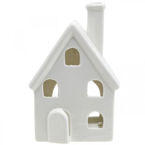 daiktų Žibintų namas Keraminis Light House Advent White H14cm 2 vnt