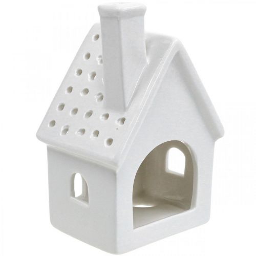 daiktų Žibintų namas Keraminis Light House Advent White H14cm 2 vnt