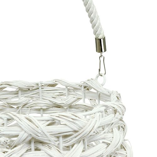 Floristik24 Žibinto krepšelis Ø18cm H43cm baltas