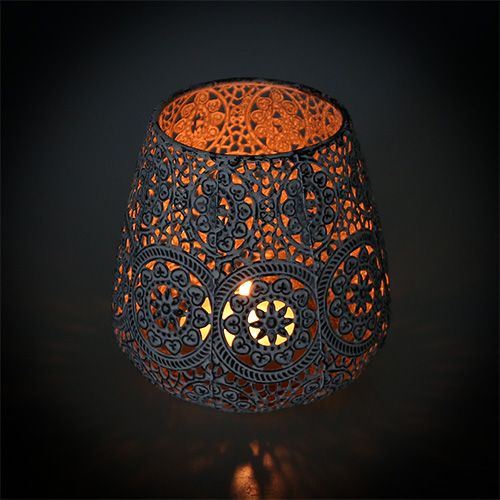 Floristik24 Žibintas baltas Ø12cm H13cm 1vnt