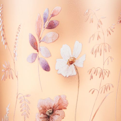 daiktų Stiklinė žvakutė su gėlių motyvu jaukioms akimirkoms namuose, 18 cm