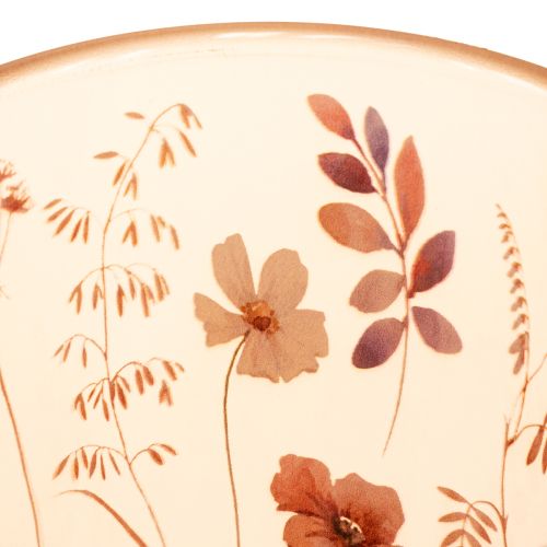 daiktų Stiklinė žvakutė su gėlių motyvu jaukioms akimirkoms namuose, 18 cm