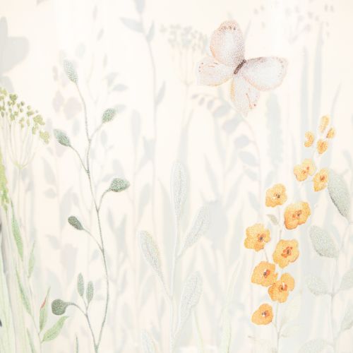 daiktų Dekoratyvinis stiklinis žibintas su drugelių pievos motyvu stilingam namų akcentui, 18 cm, 2 vnt.