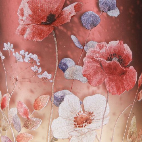 daiktų Dekoratyvinis stiklinis žibintas su gėlių raštu elegantiškam namų akcentui, 12,5 cm, 2 vnt.