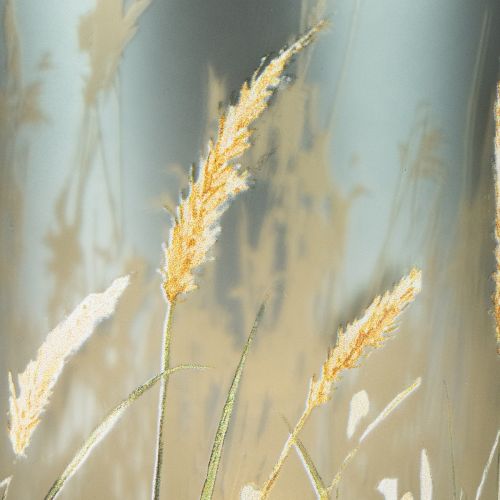 Floristik24 Elegantiškas dekoratyvinis žibintas su žolės motyvu jaukiems gyvenimo akcentams, 12,5 cm, 2 vnt.