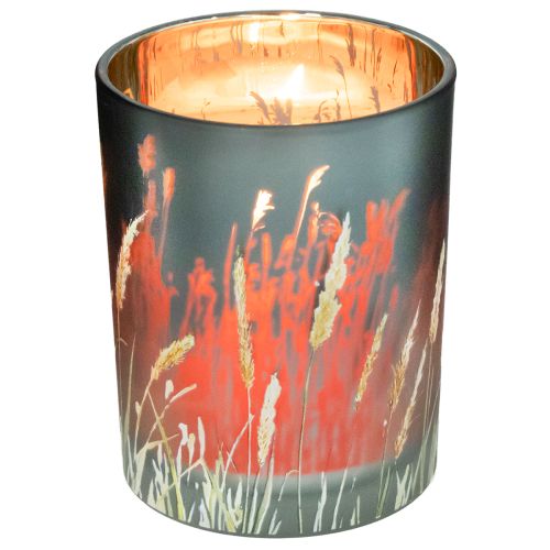 daiktų Elegantiškas dekoratyvinis žibintas su žolės motyvu jaukiems gyvenimo akcentams, 12,5 cm, 2 vnt.