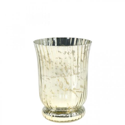 Žibinto stiklo arbatos žvakidės laikiklis arbatinės lempos stiklas Ø11cm H14,5cm
