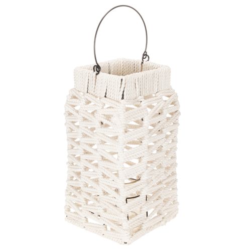 Pakabinamas žibintas, vasarinė dekoracija, makramė, aukštis 35,5 cm, plotis 19 cm pirkti | Floristik24.lt