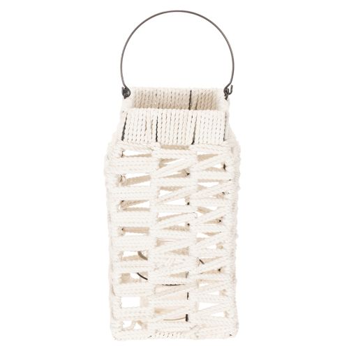 Pakabinamas žibintas, vasarinė dekoracija, makramė, aukštis 35,5 cm, plotis 19 cm | Floristik24.lt
