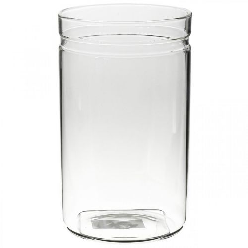 daiktų Gėlių vaza, stiklinis cilindras, stiklinė vaza apvali Ø10cm H16,5cm