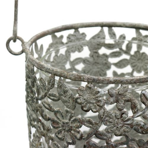 Floristik24 Pakabinamas siūlas lengvas senovinis metalas Ø10cm H21cm 2vnt
