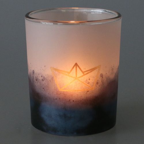 Floristik24 Žibintai mėlynos ir baltos spalvos su valtimi ir žuvimi Ø6cm